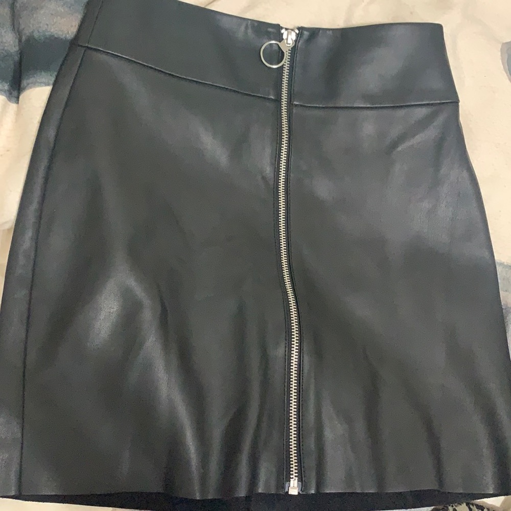Faux Leather Mini Skirt